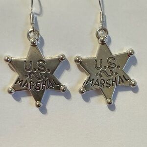 US Marshal Badge Earrings